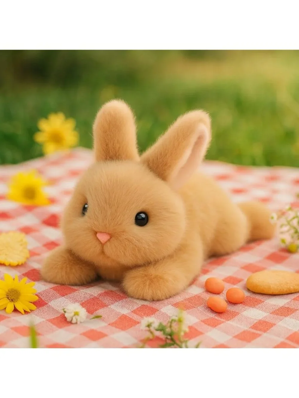 Brown Bunny Stuffed Animal Plush Rabbit Toy Cute Pocket Size Gift Kids